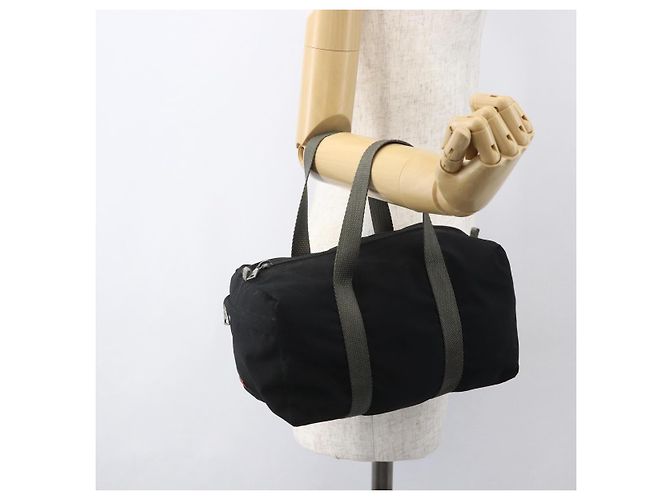 PRADA Borsa sportiva in nylon nera argento Auth 158398 Nero - vista 22
