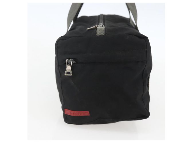 PRADA Borsa sportiva in nylon nera argento Auth 158398 Nero - vista 3