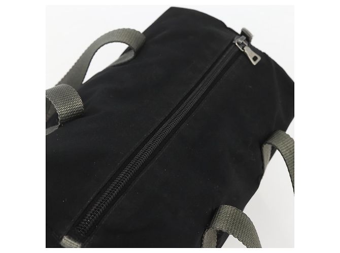 PRADA Borsa sportiva in nylon nera argento Auth 158398 Nero - vista 6