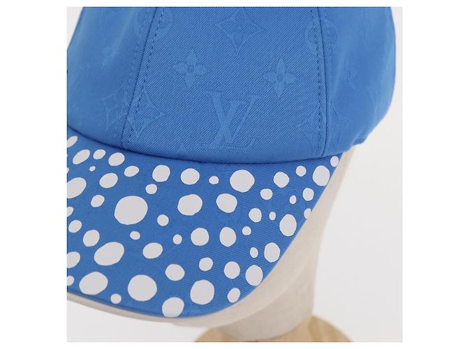 LOUIS VUITTON Cappello Monogram Yayoi Kusama Infinity Dot Blu M7068M Auth 159436SM - vista 7