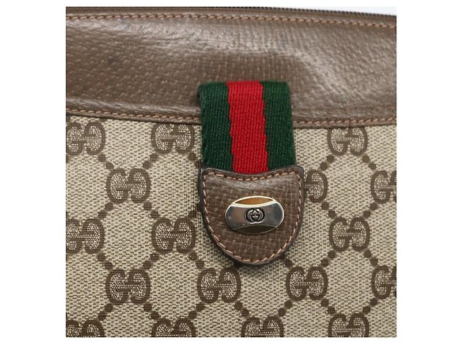 Gucci GG Supreme Web Sherry Line Schultertasche PVC Beige 39 02 026 Auth ka1189 - Ansicht 17