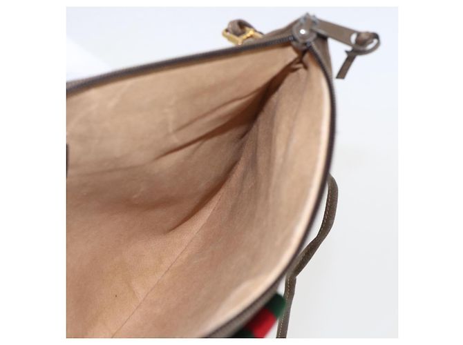 Gucci GG Supreme Web Sherry Line Schultertasche PVC Beige 39 02 026 Auth ka1189 - Ansicht 19