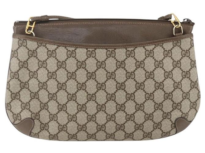 Gucci GG Supreme Web Sherry Line Schultertasche PVC Beige 39 02 026 Auth ka1189 - Ansicht 2