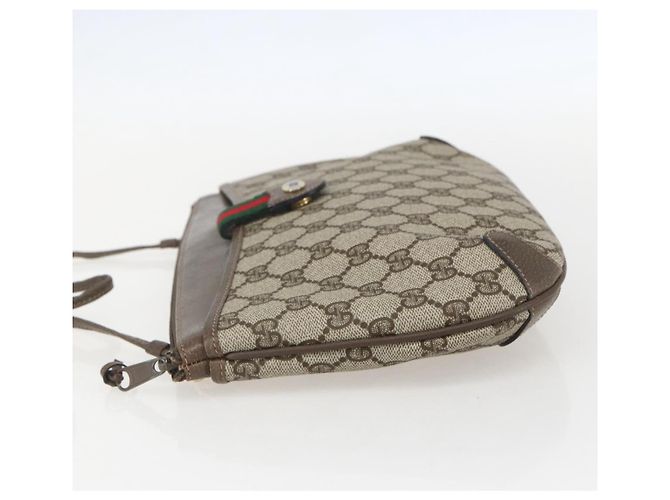 Gucci GG Supreme Web Sherry Line Schultertasche PVC Beige 39 02 026 Auth ka1189 - Ansicht 3