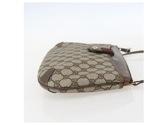 Gucci GG Supreme Web Sherry Line Schultertasche PVC Beige 39 02 026 Auth ka1189 - Ansicht 4