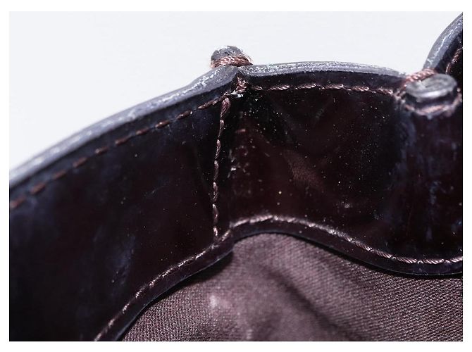 LOUIS VUITTON Borsa Wilshire PM Monogram Vernis Amarante M93641 LV Auth 157742 Bordò - vista 12