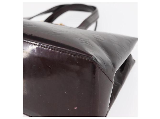 LOUIS VUITTON Borsa Wilshire PM Monogram Vernis Amarante M93641 LV Auth 157742 Bordò - vista 14