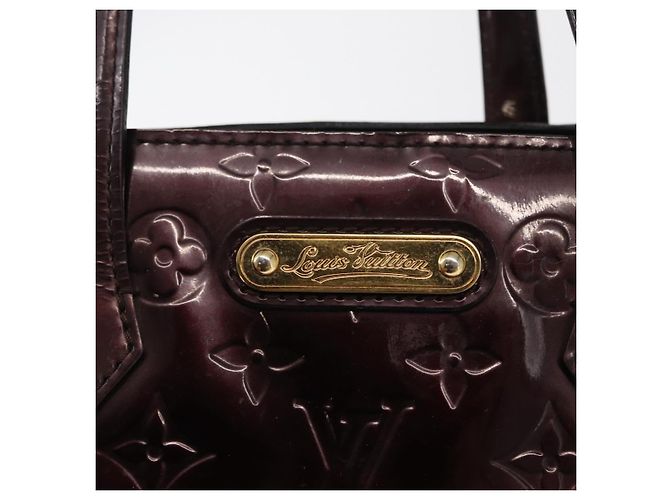 LOUIS VUITTON Borsa Wilshire PM Monogram Vernis Amarante M93641 LV Auth 157742 Bordò - vista 17