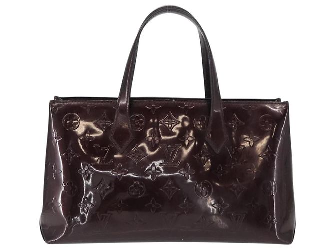 LOUIS VUITTON Borsa Wilshire PM Monogram Vernis Amarante M93641 LV Auth 157742 Bordò - vista 2