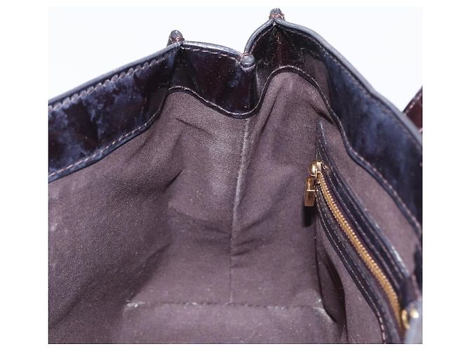 LOUIS VUITTON Borsa Wilshire PM Monogram Vernis Amarante M93641 LV Auth 157742 Bordò - vista 20