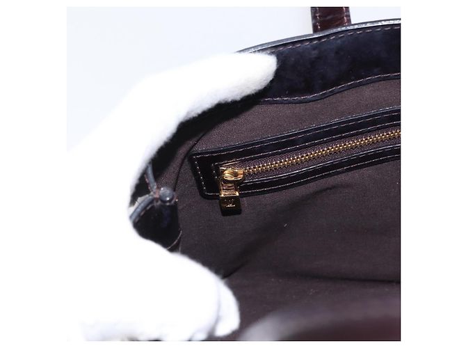 LOUIS VUITTON Borsa Wilshire PM Monogram Vernis Amarante M93641 LV Auth 157742 Bordò - vista 21