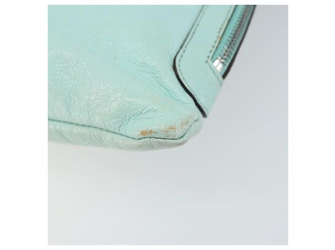 Borsa a Spalla in Pelle Gianni Versace Menta Argento Auth BA9132 Verde - vista 15