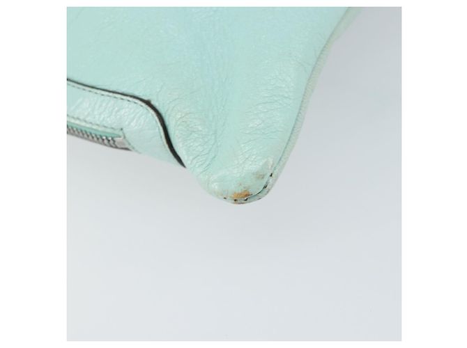 Borsa a Spalla in Pelle Gianni Versace Menta Argento Auth BA9132 Verde - vista 16