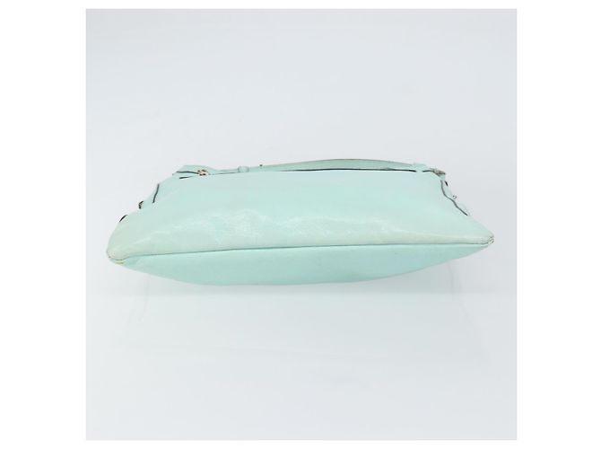 Borsa a Spalla in Pelle Gianni Versace Menta Argento Auth BA9132 Verde - vista 5
