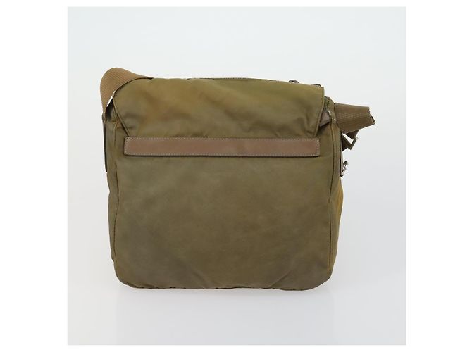 PRADA Borsa a Mano Nylon 3 Pezzi Verde Beige Auth 157831 - vista 10