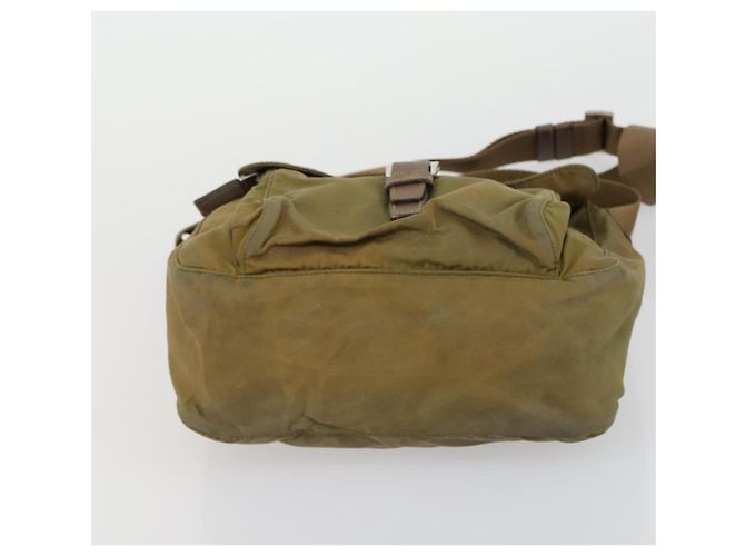 PRADA Borsa a Mano Nylon 3 Pezzi Verde Beige Auth 157831 - vista 14