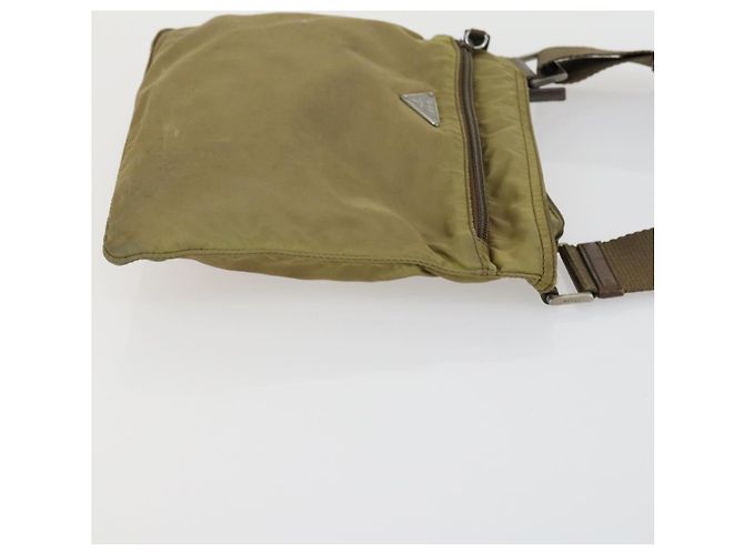 PRADA Borsa a Mano Nylon 3 Pezzi Verde Beige Auth 157831 - vista 18