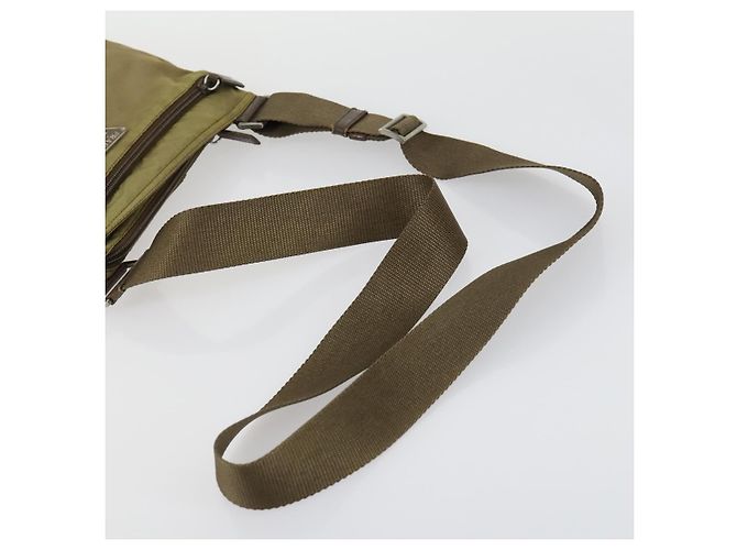 PRADA Borsa a Mano Nylon 3 Pezzi Verde Beige Auth 157831 - vista 19