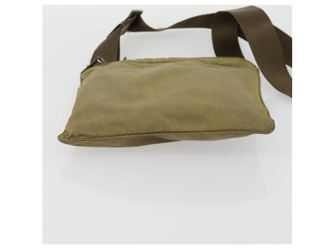 PRADA Borsa a Mano Nylon 3 Pezzi Verde Beige Auth 157831 - vista 21