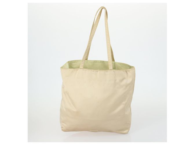 PRADA Borsa a Mano Nylon 3 Pezzi Verde Beige Auth 157831 - vista 3