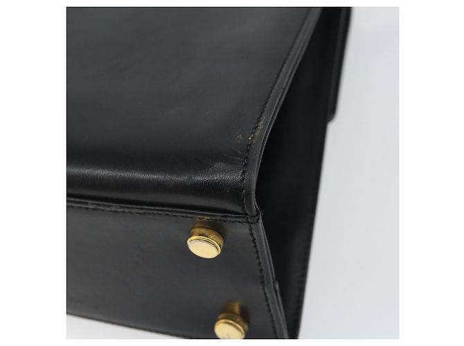 Borsa a mano in pelle Gancini Salvatore Ferragamo 2 in 1 Nero Oro Auth 157338 - vista 17