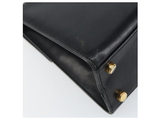 Borsa a mano in pelle Gancini Salvatore Ferragamo 2 in 1 Nero Oro Auth 157338 - vista 18