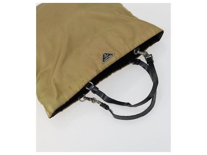 Borsa a Spalla PRADA Nylon 4 Set Beige Khaki Auth 156743 Cachi - vista 11