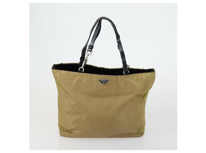 Borsa a Spalla PRADA Nylon 4 Set Beige Khaki Auth 156743 Cachi - vista 8