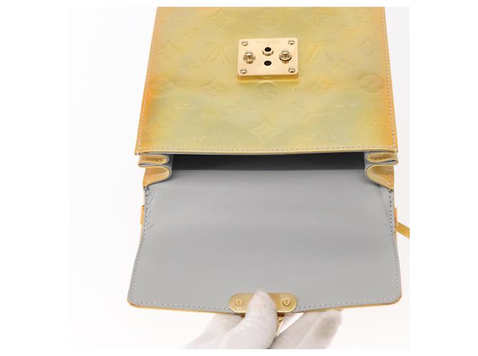 LOUIS VUITTON Borsa a mano Spring street Monogram Vernis Grigio M91029 LV Auth 158021 - vista 20