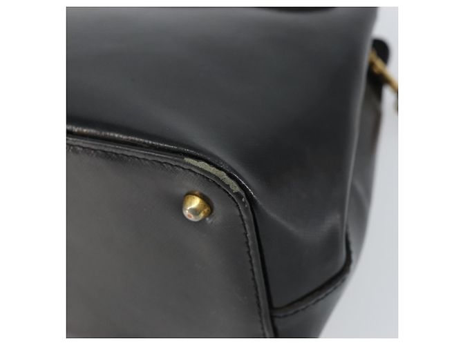 Borsa a mano VERSACE in pelle nera e oro Auth 160742 Nero D'oro - vista 15