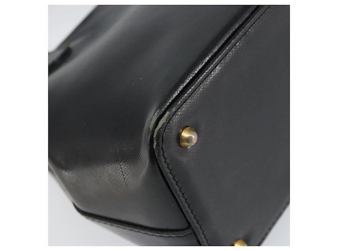 Borsa a mano VERSACE in pelle nera e oro Auth 160742 Nero D'oro - vista 16