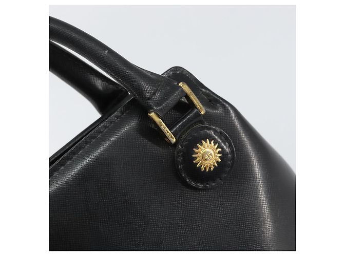 Borsa a mano VERSACE in pelle nera e oro Auth 160742 Nero D'oro - vista 17