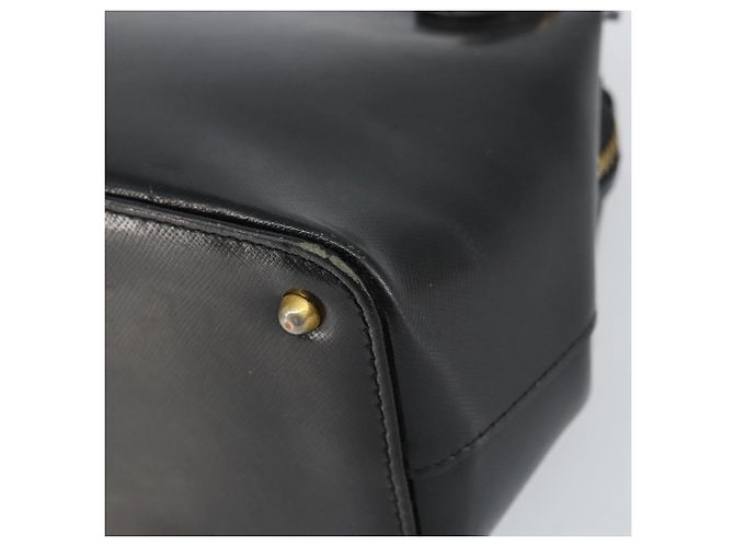 Borsa a mano VERSACE in pelle nera e oro Auth 160742 Nero D'oro - vista 9