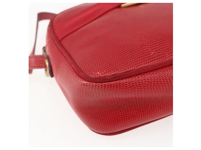 Borsa a Spalla Salvatore Ferragamo Vala in Pelle Rossa Dorata Auth 158148 Rosso D'oro - vista 14