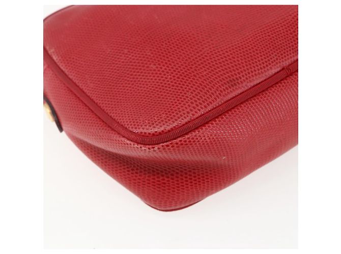 Borsa a Spalla Salvatore Ferragamo Vala in Pelle Rossa Dorata Auth 158148 Rosso D'oro - vista 16