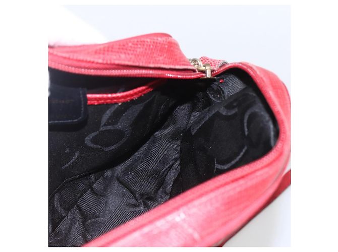 Borsa a Spalla Salvatore Ferragamo Vala in Pelle Rossa Dorata Auth 158148 Rosso D'oro - vista 18