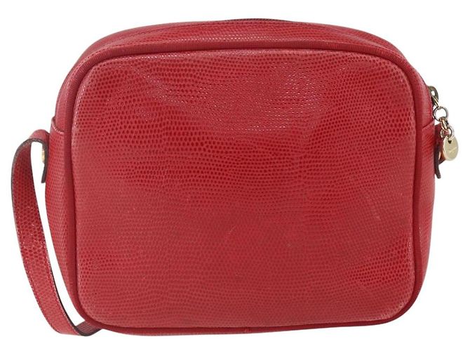 Borsa a Spalla Salvatore Ferragamo Vala in Pelle Rossa Dorata Auth 158148 Rosso D'oro - vista 2