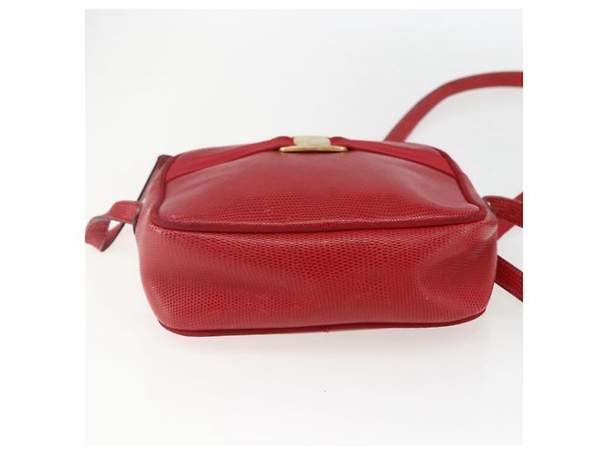 Borsa a Spalla Salvatore Ferragamo Vala in Pelle Rossa Dorata Auth 158148 Rosso D'oro - vista 5
