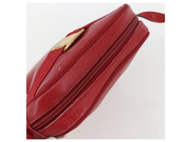 Borsa a Spalla Salvatore Ferragamo Vala in Pelle Rossa Dorata Auth 158148 Rosso D'oro - vista 6