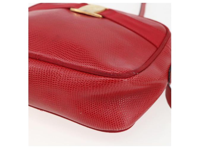 Borsa a Spalla Salvatore Ferragamo Vala in Pelle Rossa Dorata Auth 158148 Rosso D'oro - vista 9