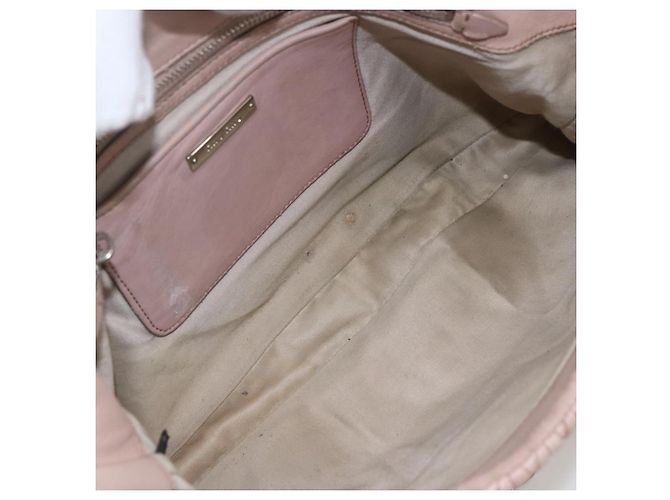 Borsa a Spalla Miu Miu in Pelle Argento Rosa Auth ka1134 - vista 11
