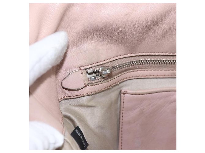 Borsa a Spalla Miu Miu in Pelle Argento Rosa Auth ka1134 - vista 21