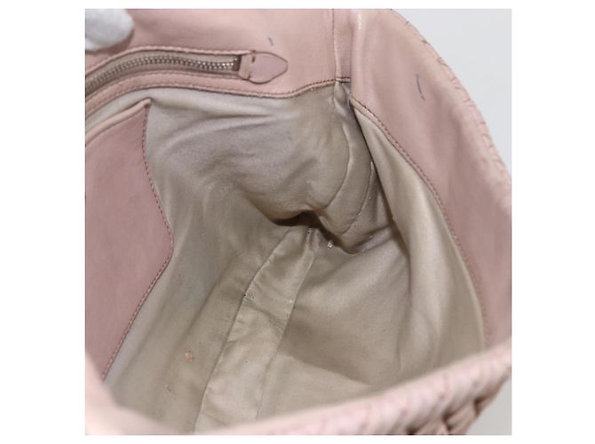 Borsa a Spalla Miu Miu in Pelle Argento Rosa Auth ka1134 - vista 22