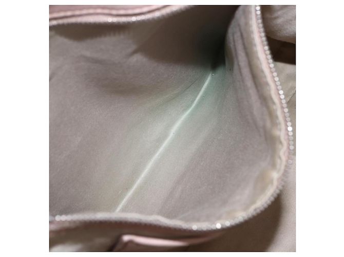 Borsa a Spalla Miu Miu in Pelle Argento Rosa Auth ka1134 - vista 25