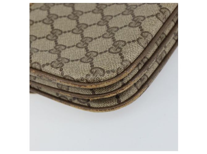 GUCCI GG Supreme Clutch Bag PVC Beige Oro 004 106 0024 Auth 160587 - vista 16