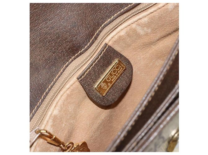 GUCCI GG Supreme Clutch Bag PVC Beige Oro 004 106 0024 Auth 160587 - vista 17