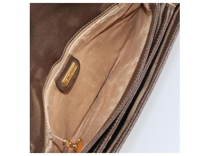 GUCCI GG Supreme Clutch Bag PVC Beige Oro 004 106 0024 Auth 160587 - vista 20