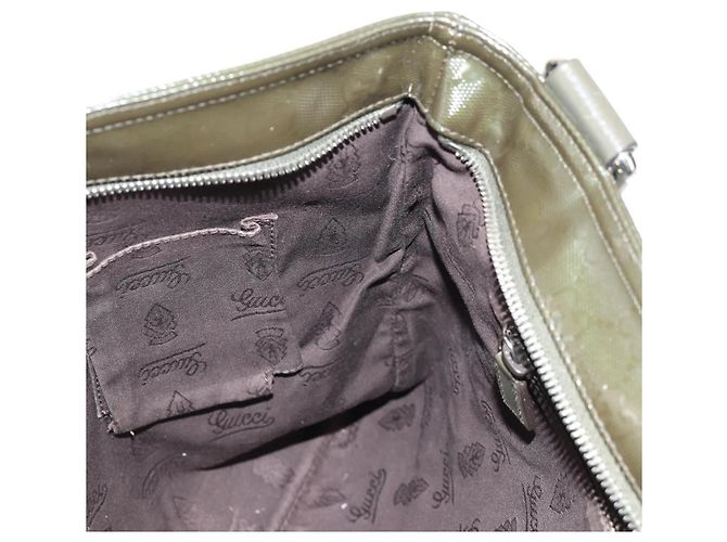 Borsa a Spalla GUCCI GG Implementation Khaki Argento 201446 Auth am10159 Cachi - vista 22