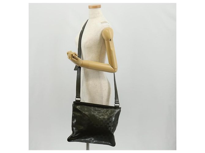 Borsa a Spalla GUCCI GG Implementation Khaki Argento 201446 Auth am10159 Cachi - vista 25