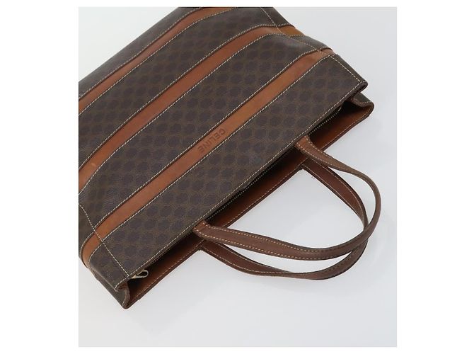 Céline Borsa a Spalla in Tela Macadam CELINE in Pelle PVC 3 Pezzi Rosso Marrone Auth fm4983 - vista 12